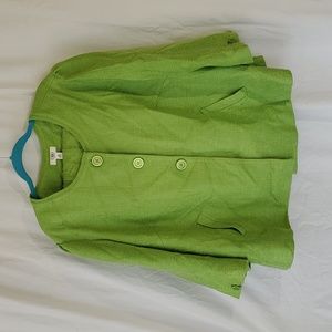 Vintage CATO bright green suit. 3/4 sleeves - lined. Sz 24W